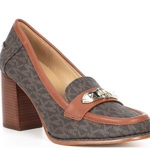 MICHAEL Michael Kors Jackie Logo Print Mid Loafers